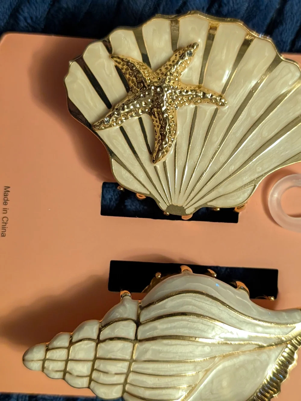 New Seashell Metal Piper K Claw Clip